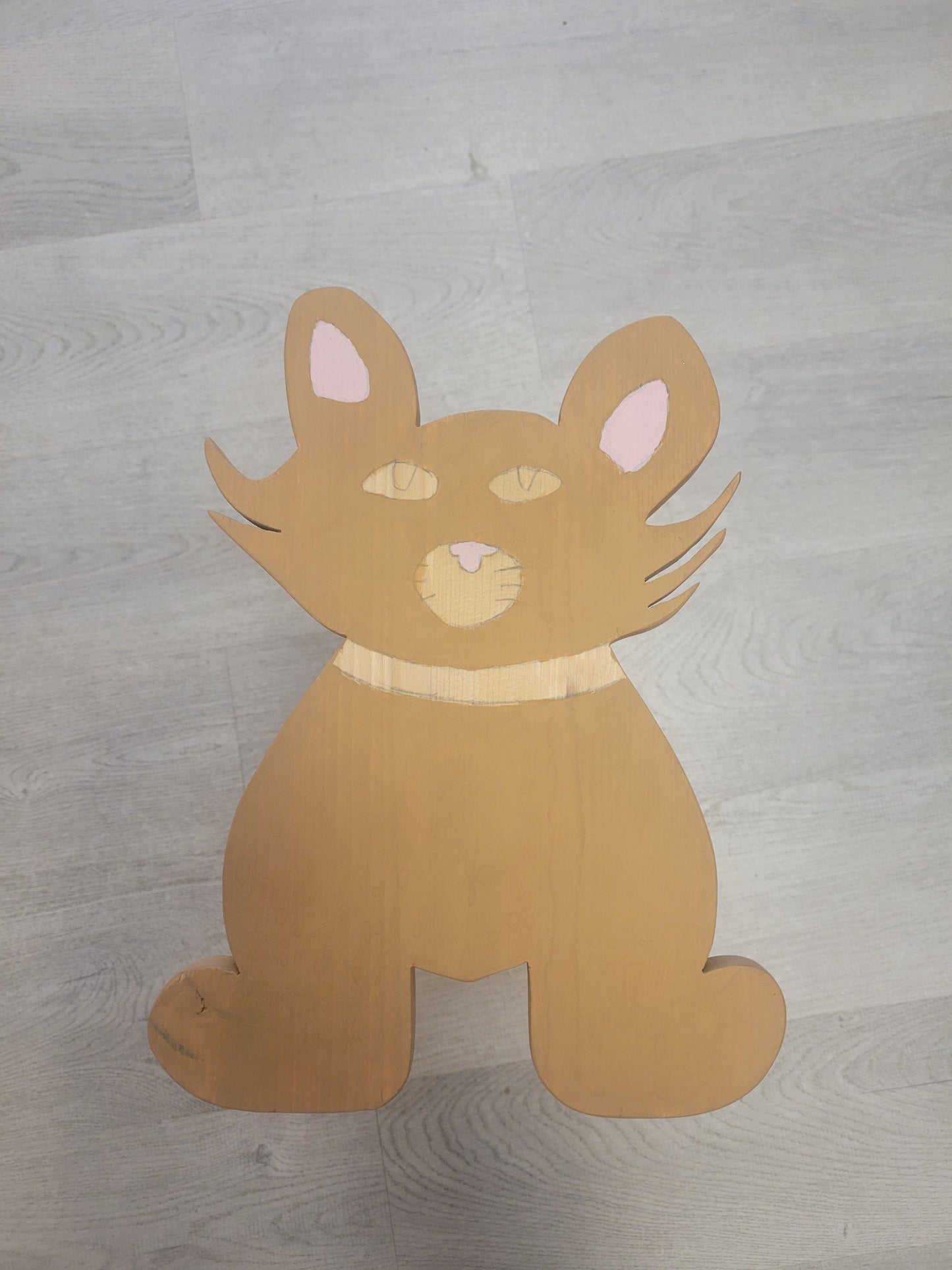 support à bol en forme de chat