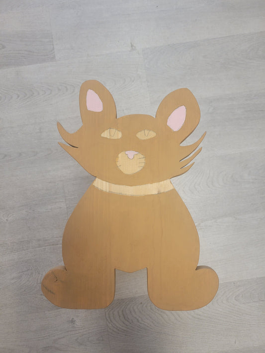 support à bol en forme de chat