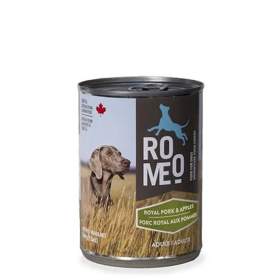 ROMÉO CHIEN PORC ROYAL AUX POMMES 13 OZ - Maître Animalier