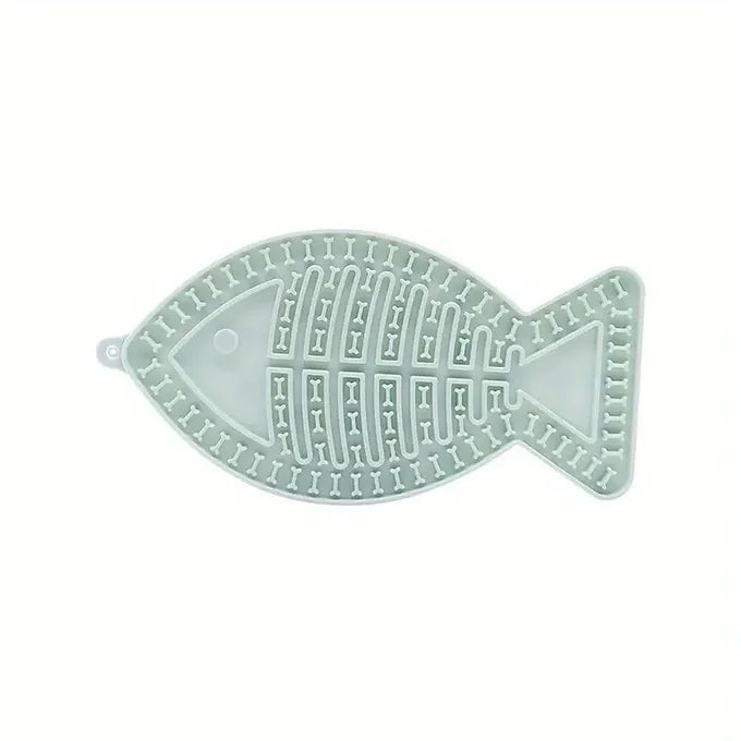 Tapis de léchage en silicone en forme de poisson - Maître Animalier