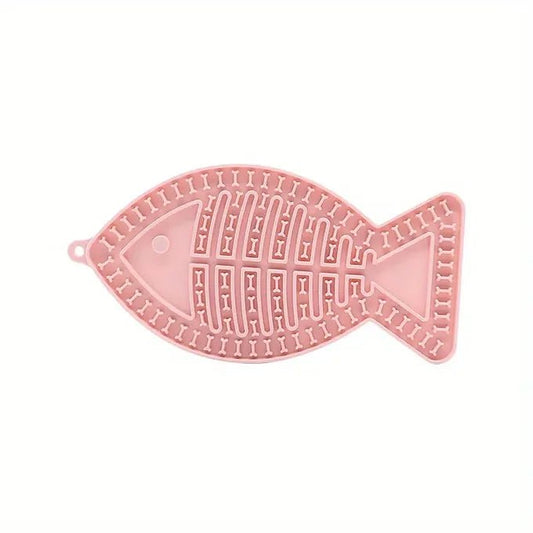 Tapis de léchage en silicone en forme de poisson - Maître Animalier
