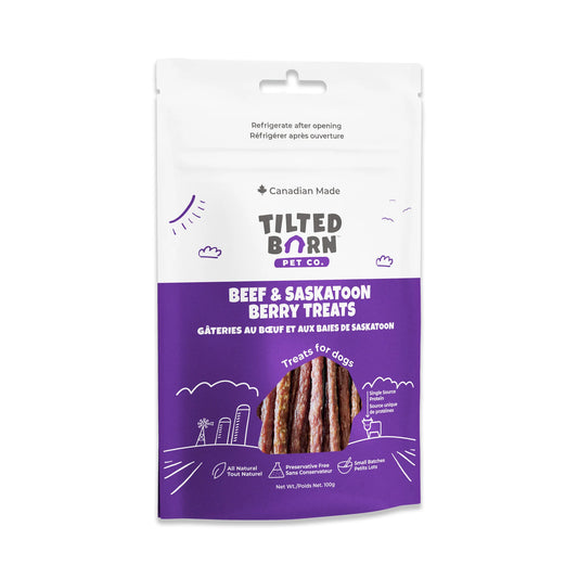 Tilted Barn Friandises au boeuf et baies de Saskatoon 100 g