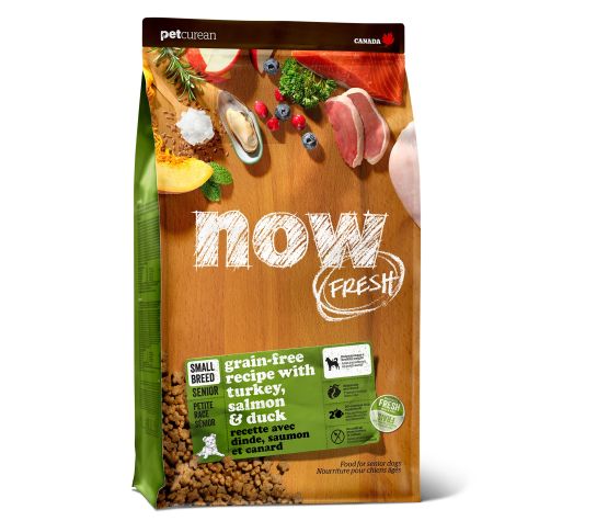 Petcurean Now Fresh Sans Grains Pour Chien Sénior De Petite Race Dinde/saumon/canard