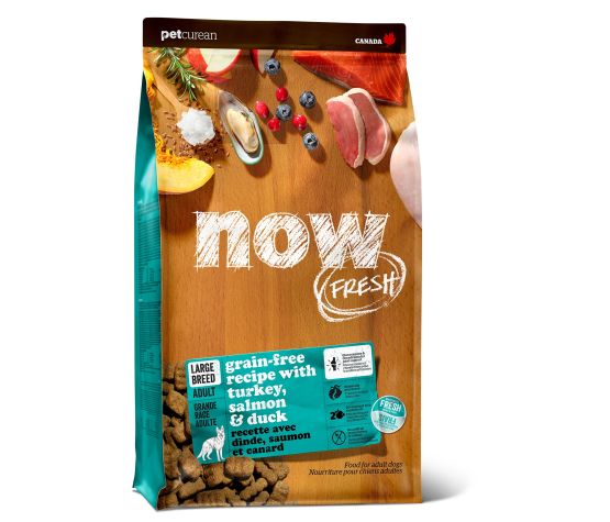 Petcurean Now Fresh Sans Grains Pour Chien De Grande Race Dinde/saumon/canard