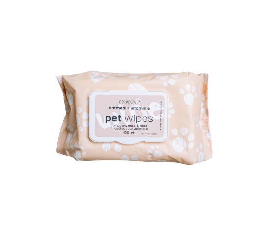 Dexypaws Lingettes Pour Animaux - Avoine & Vitamine E, Paquet De 120