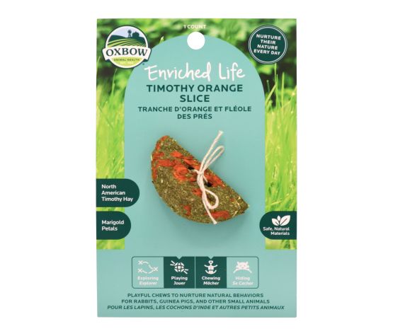 Oxbow Enriched Life - Gâterie à Mâcher Pour Rongeur, Tranche D'orange à La Fléole Des Prés