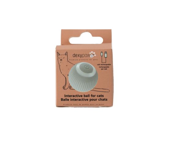 Dexypaws Jouet Interactif Pour Chat, Boule Rotative Intelligente - Vert Sauge