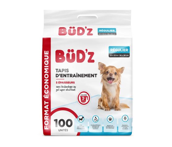 Bud'z Tapis D'entraînement 22"x22" (56x56cm) 100 Unités