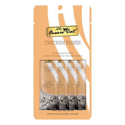 Fussie Cat Poulet Purée 4 Tubes 0.5oz