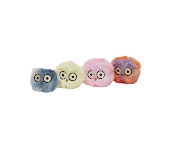 Bud'z Jouets En Jarre Pour Chat - Balles Hibou Colorées, Remplie D'herbe à Chat 5cm
