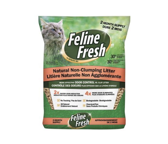 Feline Fresh Litière De Granules De Pin, 100% Naturelle 20 Lb