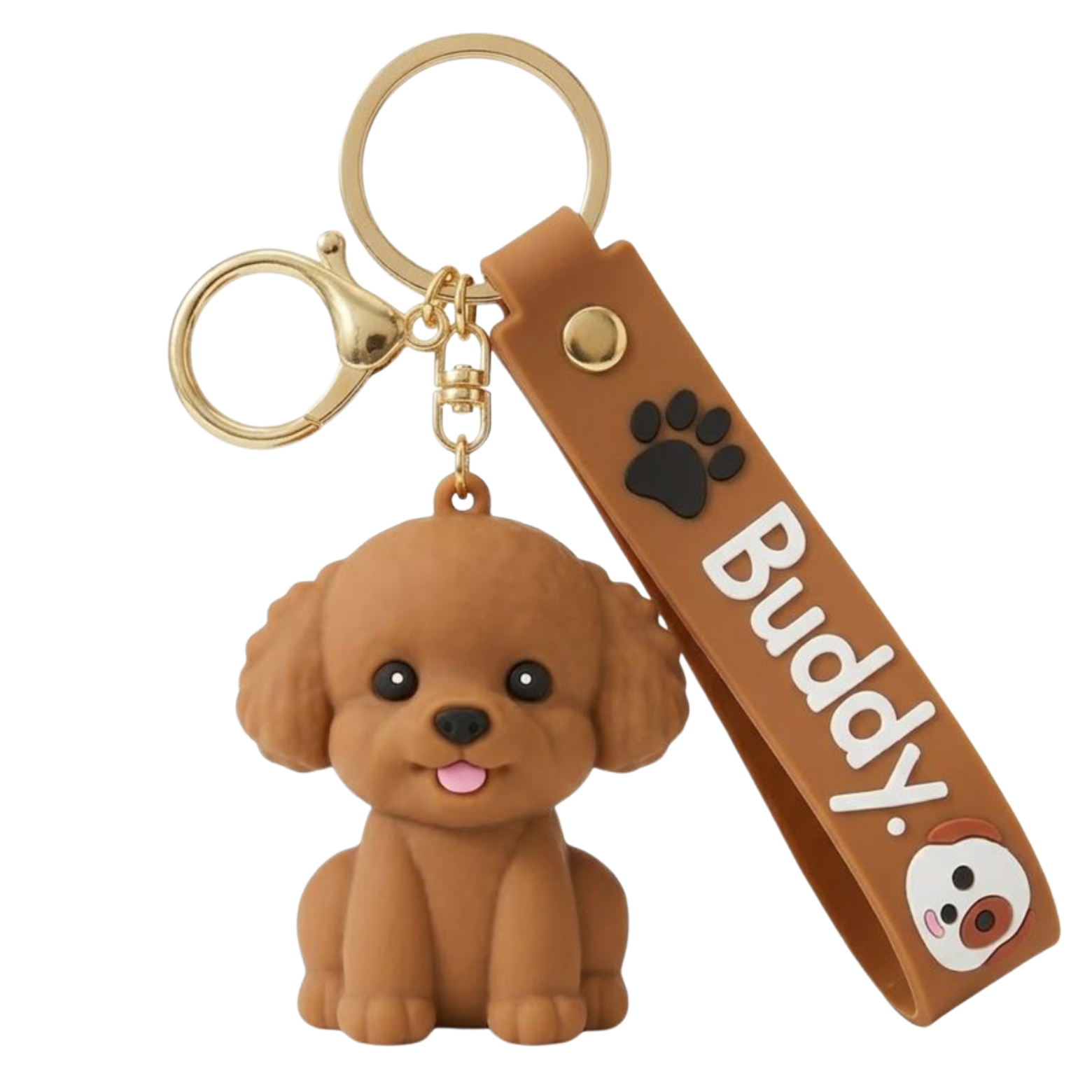 Porte-clés en silicone – Caniche