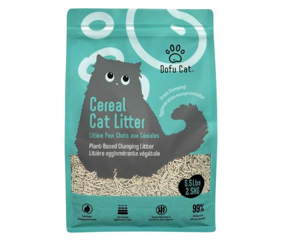 Dofu Cat Litière Agglomérante, Formule Aux Céréales 2.5 Kg