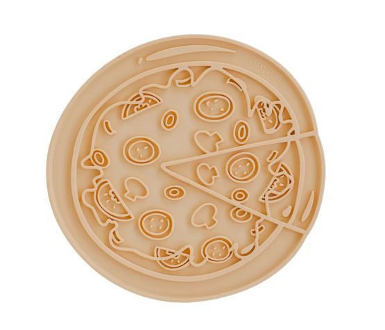 Dexypaws Tapis De Léchage Stimulant En Forme De Pizza, Jaune
