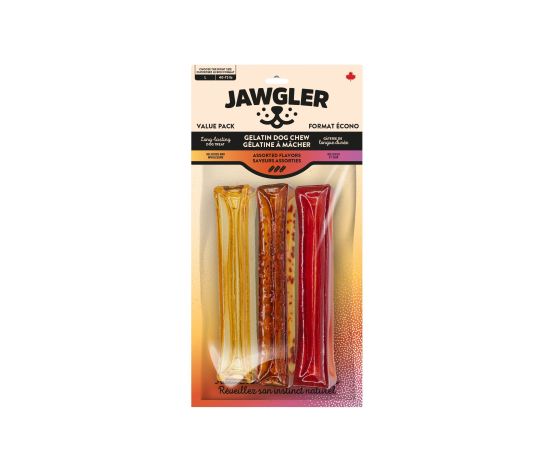 Jawgler Gâterie De Gélatine à Mâcher - Saveurs Assorties, Paquet De 3 Unités