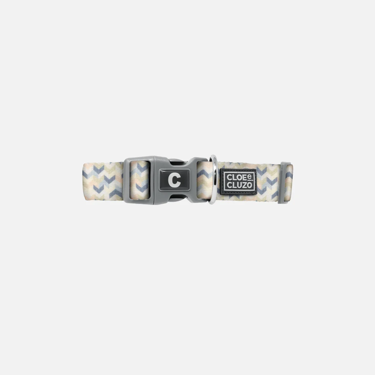 Collier pour chien imprimé, chevron mosaïque