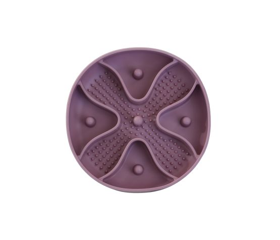 Dexypaws Tapis De Léchage En Silicone "cache-cache" à Alimentation Lente - Cercle, Rose Poudré