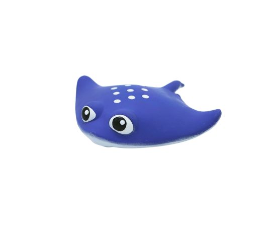 Bud'z Jouet En Latex Avec "squeaker" Pour Chien - Raie, Bleue 15cm