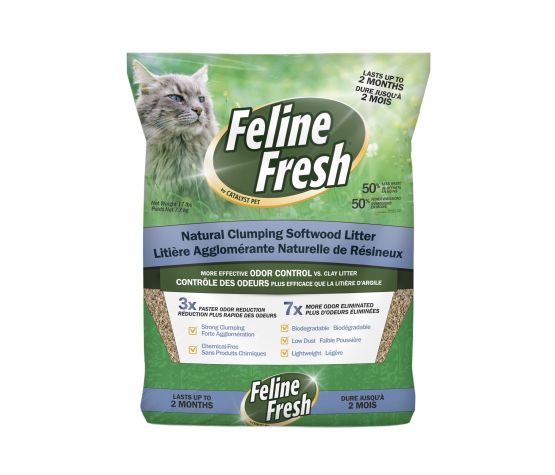 Feline Fresh Litière De Pin, Agglomérante 17 Lb
