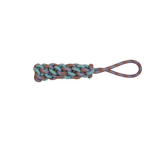 Bud'z Jouet De Corde Flottante Pour Chien - Tresse Avec Poignée, Orange Et Bleu 34cm