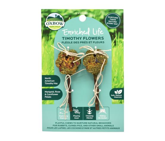 Oxbow Enriched Life - Gâterie à Mâcher Pour Rongeur, Duo Fleurs En Fléole Des Prés