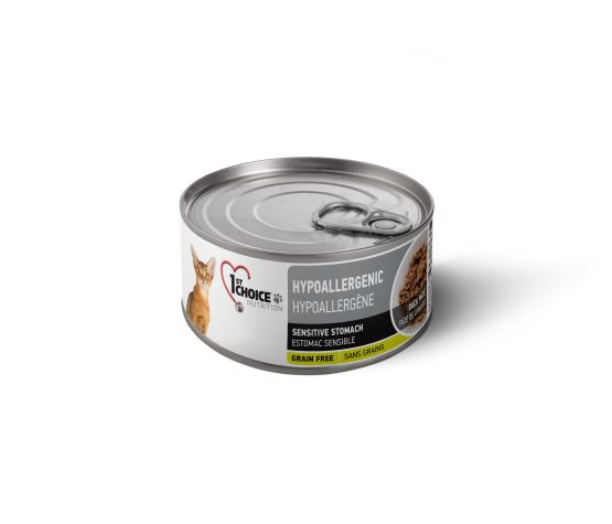 1st Choice Conserves Pour Chat, Hypoallergène - Pâté De Canard Sans Grains 156gr