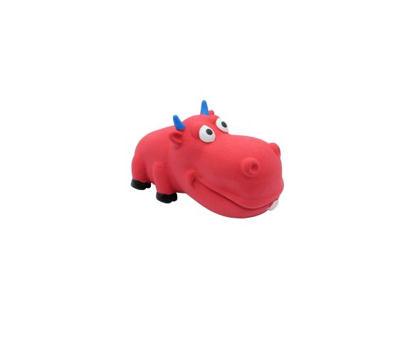 Bud'z Jouet En Latex Avec "squeaker" Pour Chien - Gros Museau, Taureau Rouge 18cm