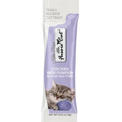 Fussie Cat Chaton Poulet Lait de Chèvre Citrouille Tubes 4 / 0.25oz