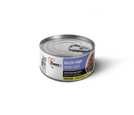 1st Choice Conserves Pour Chaton, Départ Santé - Pâté De Poulet Sans Grains 156gr