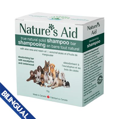 Nature's Aid® Shampooing en barre tout naturel désodorisant à l'eucalyptus et au bois de cèdre 72 gm