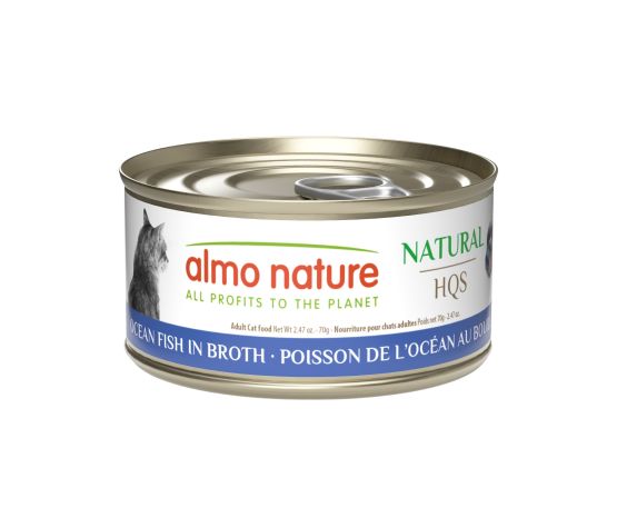 Almo Nature Hqs Natural Chat - Poisson De L'océan Au Bouillon 70gr