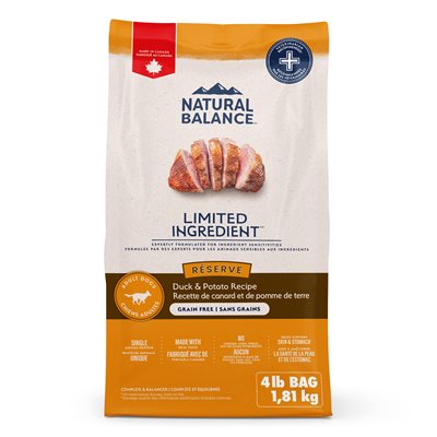 Natural Balance Ingrédients Limités Reserve Canard & Pommes de Terre Sans Céréales