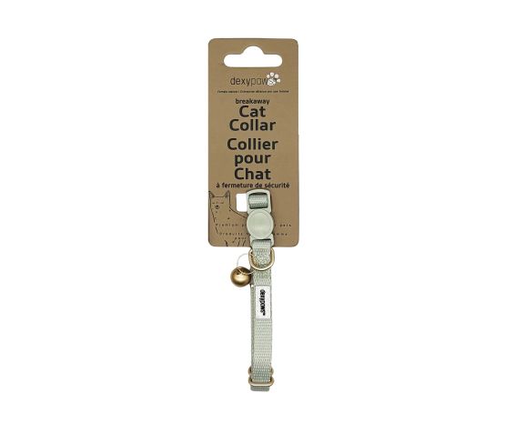 Dexypaws Collier En Polyester Pour Chat, Vert Sauge