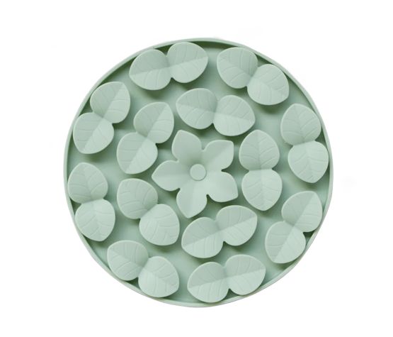 Dexypaws Tapis De Léchage En Silicone "cache-cache" Cercle, Vert Sauge
