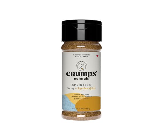 Crumps' Naturals Gâteries Pour Chien, Flocons à Saupoudrer, Dinde + Superaliment Or 110g