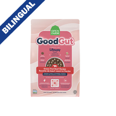Open Farm® GoodGut Recette au bœuf nourri à l’herbe, nourriture pour chien