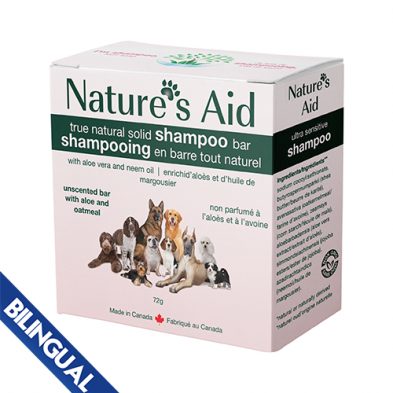 Nature's Aid® shampooing en barre tout naturel non parfumé à l'aloès et à l'avoine 72 gm
