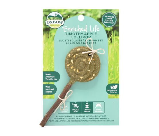 Oxbow Enriched Life - Gâterie à Mâcher Pour Rongeur, Sucette Aux Pommes