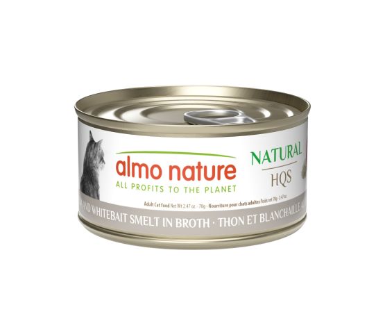 Almo Nature Hqs Natural Chat - Thon Et Blanchaille Au Bouillon 70gr