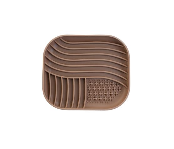 Dexypaws Tapis De Léchage En Silicone "cache-cache" à Alimentation Lente - Carré, Affogato