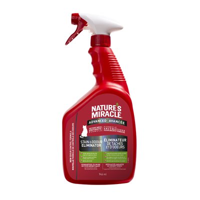 Spectrum Nature's Miracle pour Chats Enlève Taches & Odeurs Avancé pour chats Vaporisateur 32oz