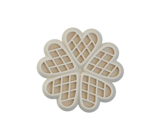 Dexypaws Tapis De Léchage En Silicone "cache-cache" à Alimentation Lente - Coeurs, Crème Au Beurre