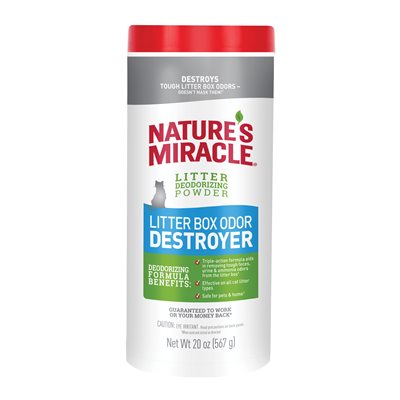 Nature's Miracle Poudre Désodorisante pour Bacs à Litière 20oz