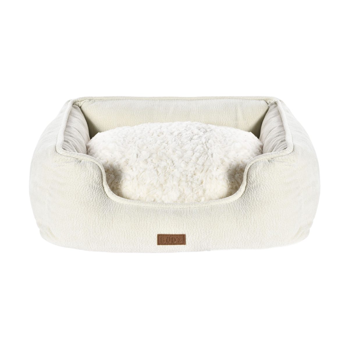 Bud'z Lit à Rebords élevés, L'élégant Ultra Doux - Crème, Moyen 61x48x18cm