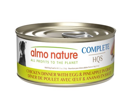 Almo Nature Hqs Complete Chien - Ragoût De Poulet Avec Oeuf Et Ananas En Sauce 156gr