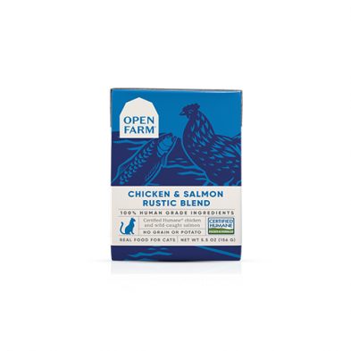 Open Farm® Mélange rustique au poulet et au saumon pour chats 5.5 oz