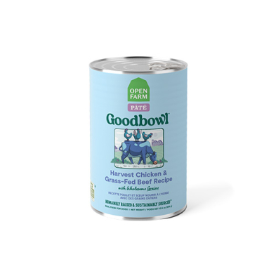 Open Farm® Goodbowl Pâté recette poulet et boeuf nourri à l'herbe avec des grains entiers, nourriture humidé pour chien, 12,5oz