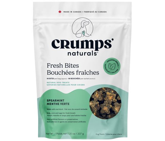 Crumps' Naturals Gâteries Pour Chien, Bouchées Fraîches, Menthe Verte 207g