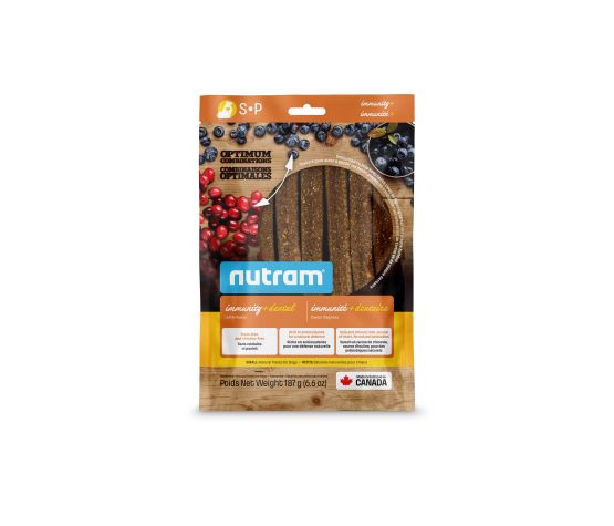 Nutram Combinaisons Optimales Immunité+ Dentaire, Gâteries Pour Chien, Agneau, Petit 187g