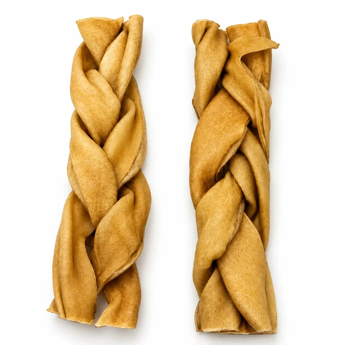 Bâtonnets tressés en peau de chèvre de 15 cm